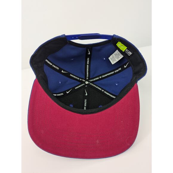 EUC Nike TRUE FBC FC Barcelona Futbol Blue Hat Adjustable Snapback Cap OSFA - Picture 6 of 7